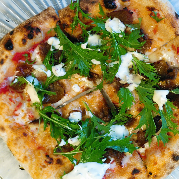 Juledekorationer og pizzabuffet for hele familien