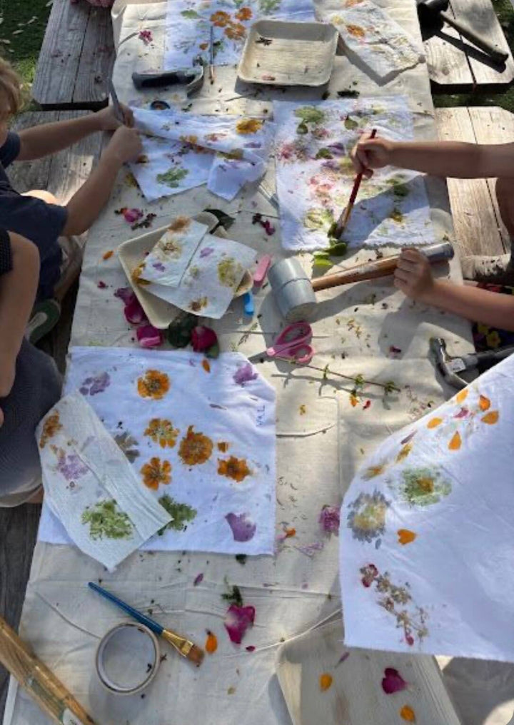 Blomstertryk på stof 29. juli