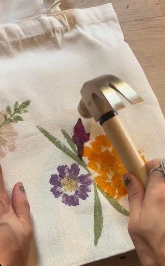 Blomstertryk på stof 29. juli