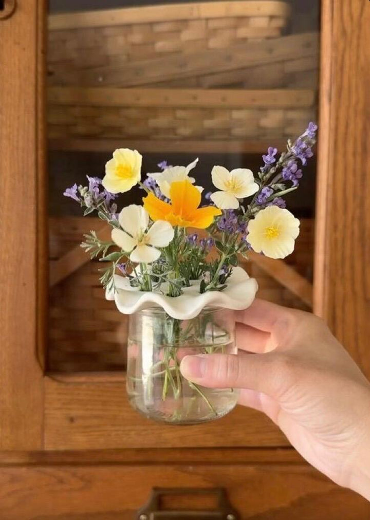 Blomstertryk på selvhærdende ler 8. juli